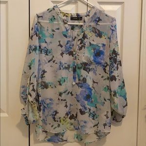 Women’s sheer floral shirt